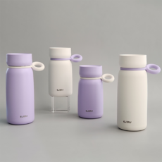 스텐 텀블러 보온보냉 테이크아웃 사무실 에지리 호리, 퍼플, 330ml, 1개