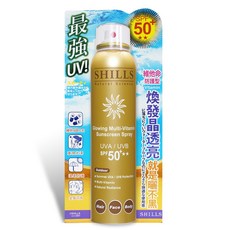 SHILLS 舒兒絲 維他命防護防曬噴霧 SPF50+ PA++++ 臉部身體頭髮適用, 1件