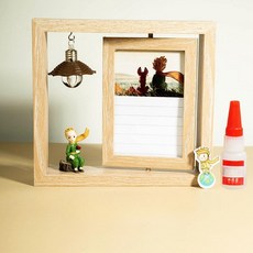 장식 소품 사진 풍경 수정 디스플레이 깃털 촬영 웨딩, 1개, 프레임 - 어린 왕자 [앉아 있는 버전]