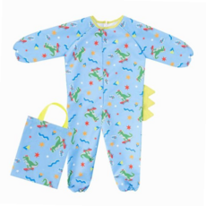 캐릭터미술가운 다이몬 쥬조이 유아 방수 전신 미술가운 DZ0093, 3 L블루