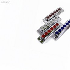 24V 중형 크롬 LED 차폭등 트레일러등, 레드