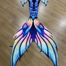 美人魚尾巴訓練教學海洋館表演潛水寫真泳衣尾巴彈力面料, 魚122尾巴上衣兩件套