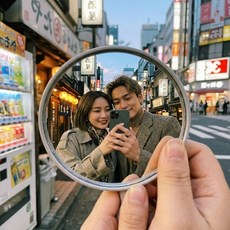 인스타감성 볼록거울 손거울 셀카촬영 틱톡 다꾸 포토소품 커플셀카 촬영소품 우정사진 단체사진