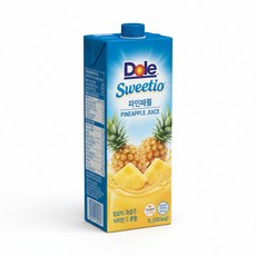 Dole 과즙100% 프리미엄 파인애플 주스 1L x 4팩 / 스위티오 1000ml, 4개