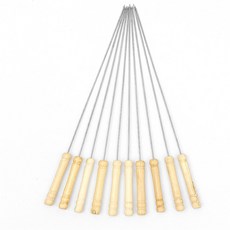 월리샵 바비큐 꼬치 10p 세트 캠핑 BBQ 꼬치그릴구이 스텐꼬치