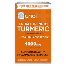 Qunol 特強薑黃薑黃素複合物 1000毫克 素食膠囊, 1個, 30錠