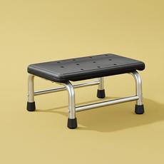 티맥 ABS 계단발판 1단 2단 가정용 철제발판 스텐 티맥 계단식 미니 사다리, 블랙 1단