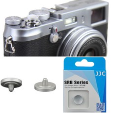 JJC 카메라 소프트버튼 니콘 ZF 후지필름 X-T5 X-E4 X100V 셔터버튼, 1개, 오목 -실버