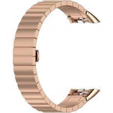 Huawei Band8 7 금속 손목 팔찌 스트랩 루프 핏 Honor Band 6 Watch Fit2 NFC 교체용 스테인리스 스틸 시계 밴드, Rose Gold, Huawei Band 6