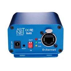 Artnet-DMX 컨트롤러 DMX 이더넷 조명 전문 인터페이스 3핀 출력 알루미늄 하우징, 02 미국 플러그, 01 파란