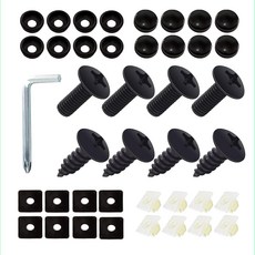 XIZAKEE 8 PCS 번호판 나사 스테인리스 스틸 볼트 방수 태그 프레임 고정 교체 대부분의 자동차 트럭 SUV블랙용 범용