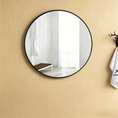 圓形網紅鏡 浴室掛牆鏡 廁所化妝鏡, 黑色單鏡