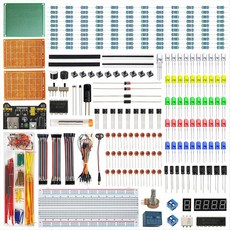 ESP32/ESP8266 Electronie 구성 요소 키트 R3 용 전원 공급 장치 모듈 브레드 보드가있는 Fun DIY 스타터 키트