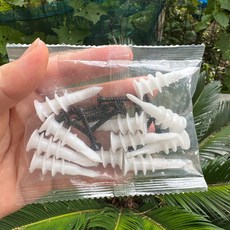 盛世 石膏板專用螺旋擰入式塑料膨脹螺絲，螺旋錨栓自攻螺絲，石膏板固定神器，輕鬆安裝，穩固耐用, 1個, 13*42(含幹壁釘)10套