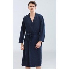 華夫格睡袍 浴衣 居家服 吸水速乾 男士長款飯店浴袍