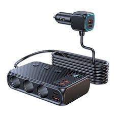 라디온 RC-C29 볼트게이지 차량용시거잭 171W 멀티소켓 PD 30W 초고속 차량용 충전기, 1개, 3구