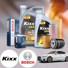 인피니티 (Q50) 3.5 하이브리드 (14-20) 가솔린 킥스 GX5 SQ 5W30 엔진오일필터세트 6리터