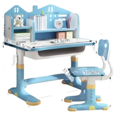 兒童多功能升降書桌, 藍色