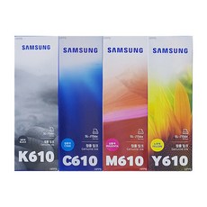 삼성 INK-K610 C610 M610 Y610 잉크 SL-T1670W T1670 T1672W J1560W, 1개, 4색세트