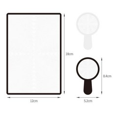 FaSoLa 手持放大鏡 高清便攜 閱讀放大鏡 兒童幼兒園學生專用, 1個, 放大鏡套裝