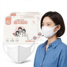 숨지킴이 성인용 화이트 새부리형 국내생산 일회용 마스크, 100개입, 1개