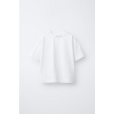 자라 ZARA 헤비 웨이트 플레인 티셔츠 - 화이트 4424633250 983239