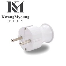 광명전기 접지 일자형 플러그 국산 16A 220V