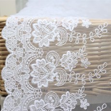 큰 면사 19색 17cm x 90cm 망사 레이스 면실