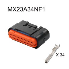정시출고 50SET MX23A34NF1 자동차 배선 하네스 커넥터 터미널 34 핀 플러그 소켓 고무 씰, 1개