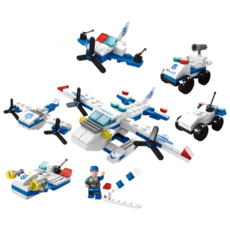 樂樂兄弟6合1袋裝積木 兒童益智積木玩具 兼容積木 創意拼裝玩具, 1套裝