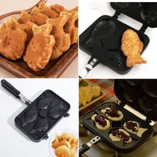 미니붕어빵기계 큰 붕어 빵 붕어빵팬, 2구, 1개, 14.5cm