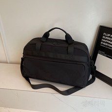 여성 대용량 여행가방 건조 습식 분리 기능 1박2일 경량 보스턴백 휴대 편리한 피트니스 스포츠 가방 스타일리시한 디자인, 1개, 블랙