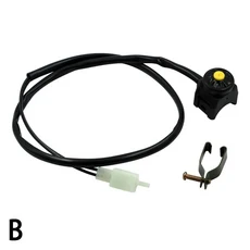 [호환] 오토바이 킬 레드 푸시 버튼 혼 스타터 더트 바이크 ATV UTV 듀얼 스포츠 22mm (7/8인치) 바용 오프, 01 B, 01 CN