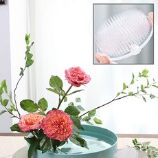 원형 꽃꽃이 침봉 수반 흡착식 고정침봉, 2개