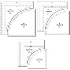 퀼팅 템플릿 6 세트 드럭커드 경로 대형 자 10 8 6인치 1/4인치 솔기 포함 패턴 절단 재봉 컷 측정 DIY 공예 도구