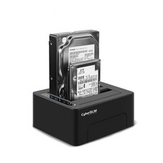 CyberSLIM 雙槽 2.5/3.5吋 SATA 硬碟外接座 USB 3.0 高速傳輸 免工具安裝 熱插拔, 1個