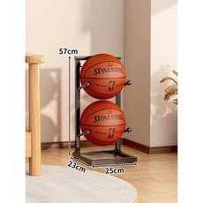 全店低價 籃球收納架 籃球置物架 壁掛收納 足球收納 排球架 球架 籃球收納架球類收納置物架學校足球排球託架多層置物架, 1個, 單排黑色二層升級款【加粗加厚】