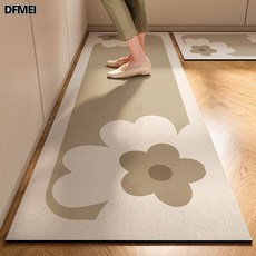 DFMEI 硅藻泥地墊 輕奢簡約廚房長條吸水吸油腳墊 家用耐磨防滑易打理, 1個, 歐暮/00066-N