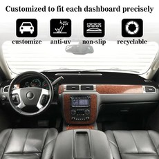 Amiss 대시 매트 대시보드 커버 글러브 박스 2개가 있는 2007-2013 쉐보레 실버라도 2007 2008 2009 2010 2012 2013 GMC 시에라에 적합, Amiss 대시 매트 대시보드 커버, 글러브 박스 2개