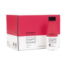 Soylent 레디-투-드링크 밀 스트로베리 글루텐 프리 비건, 414ml, 12개