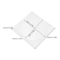 20개 8cm 미니 CD 쥬얼 케이스 투명 플라스틱 디스크 홀더 (3인치 데이터 음악 컬렉션용) 휴대용 방지, 01 Transparent