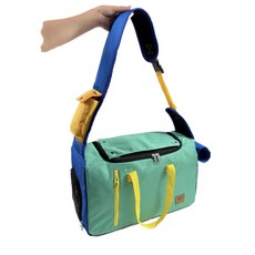 XMAOERS 寵物斜挎包，透氣網布外出旅行揹包, 1個, 綠色