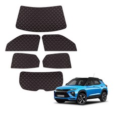 루젠 트레일블레이저 차박커튼 캠핑 암막 햇빛가리개, 1세트, 다크브라운