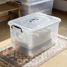 반투명 플라스틱 대형 70L 투명박스 플랴스틱박스 수납박스 dew+58216HV