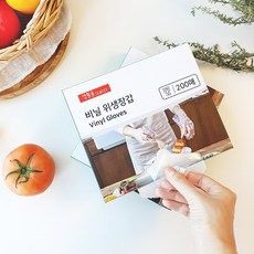 생활을그리다 비닐 위생장갑 200p, 200개, 3개