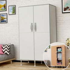 패브릭 옷장 서랍형 다용도 기숙사 원룸 옷장 수납 모던 침실 드레스 깔끔한 조립식 시스템 이동식 수납장, 진그레이