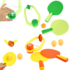 탁구장난감 셀프탁구놀이 문틀걸이식 어린이탁구채 유치원 초등, 1_문틀고정탁구개구리, 1개