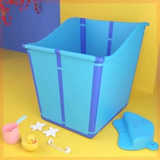 대형견 접이식 욕조 전신 핑크 수영장 고양이 목욕탕 애견 강아지 목욕통, 1개, I. 블루+욕실