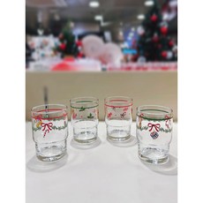 모던하우스 XMAS 홀리베어 스택 유리컵 4P (245ml) GA9125029, 상세설명참조, 1개
