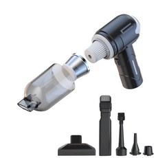 SUITU Pro無刷款車用吸塵器，德系無刷電機，強勁吸力，低音降噪，車家兩用, 黑色, 【寵物高配款】靜音吸貓+全套配件★收纳包